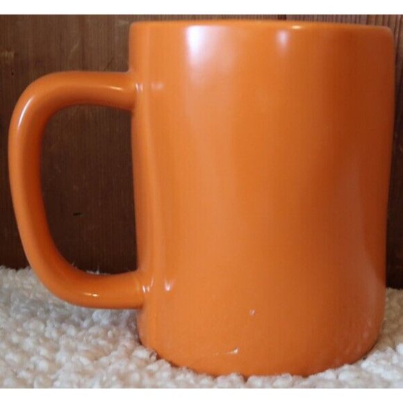 RAE DUNN Artisan Collection By Magenta HAY RIDES Orange Farmhouse Tea Coffee Mug - Picture 2 of 5